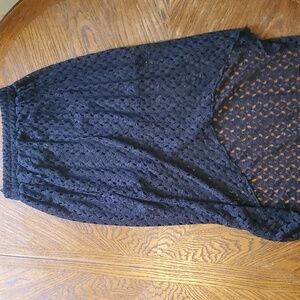 Hi low , black eyelet lace skirt size 1